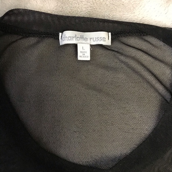 Charlotte Russe Sheer Mesh See Through Top - Picture 9 of 11